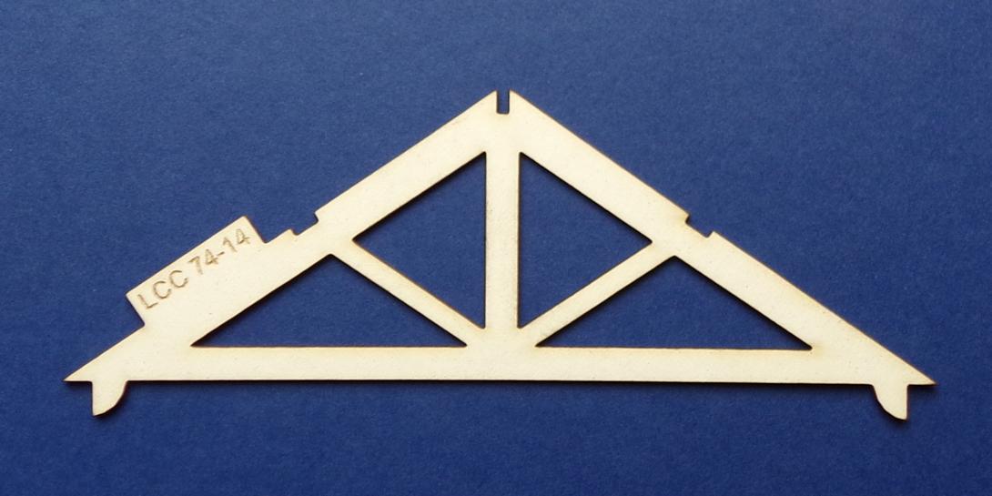 LCC 74-14 O gauge industrial roof support type 1 Roof support structure. Compatible with LCC 74-00.